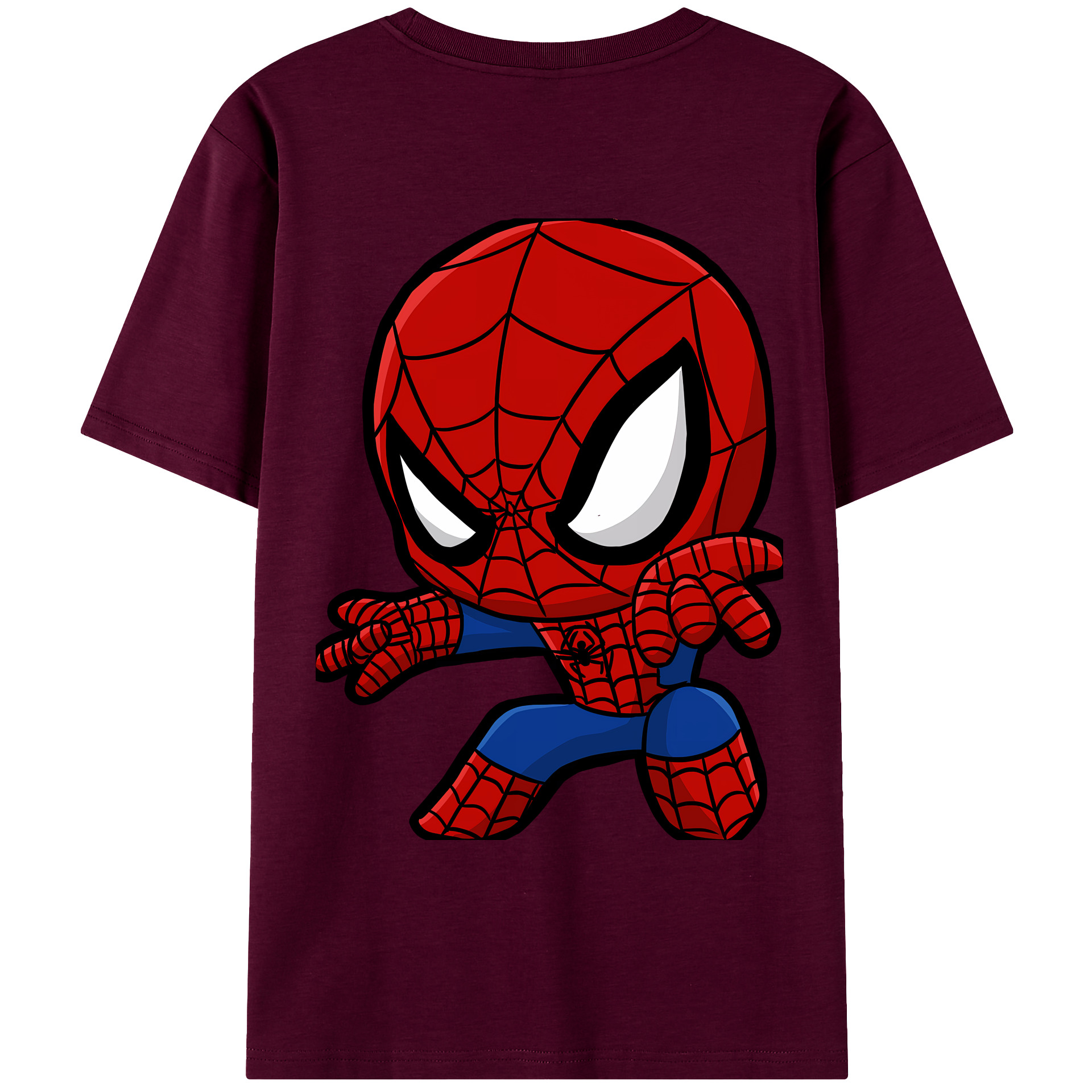Spider Man スパイダーマン レディース半袖Tシャツ(バックプリント)